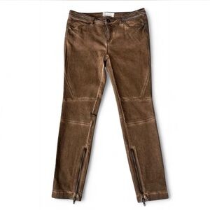 Free People Moto-Style Pants – Distressed Caramel Brown (NWOT) Size 29